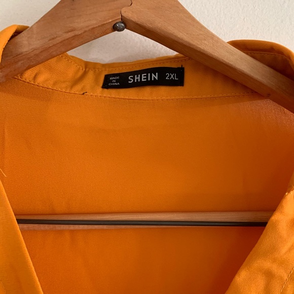 ⚡️LAST CHANCE! SHEIN 2XL Orange Knot Detail Blouse - Picture 5 of 8